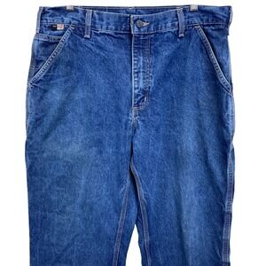 Carhartt FRB13-DNM Flame Resistant Original Fit Carpenter Jeans Blue Mens 36X30